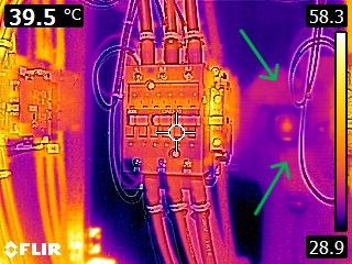 IR reflection from thermographer's own body heat